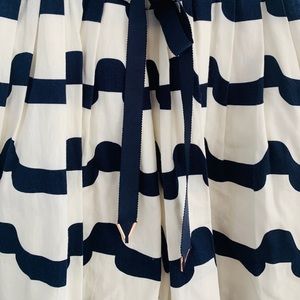 Navy blue and white mini dress.